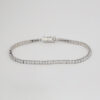 Amor Eterno- Pulsera Tennis Corte Princess Plata Con Oro 24k - Imagen 6