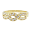 Amor Eterno - Anillo Nogal - Oro Sólido 10k / Transparente
