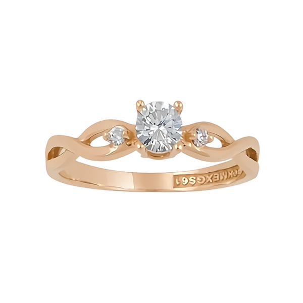 Amor Eterno - Anillo Mérida / Oro Sólido 14k / Rosa