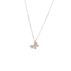 Amor Eterno- Gargantilla Mariposa De Paz / Plata Oro 24k