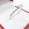 Amor Eterno - Anillo Solitario Romina / Oro Sólido 14k / Blanco - Imagen 3