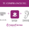 Amor Eterno - Anillo Lupin / Oro 10k Sólido / Blanco - Imagen 8