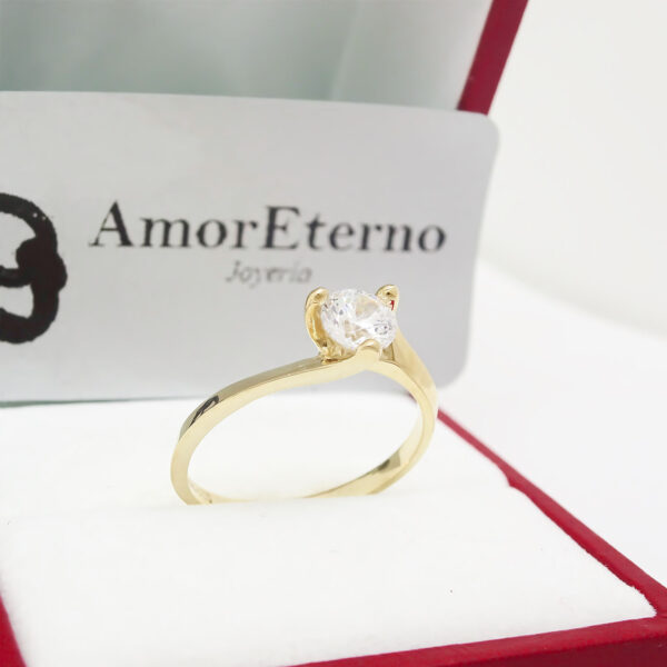 Amor Eterno - Anillo Lucky / Oro 14k Sólido / Amarillo - Imagen 4