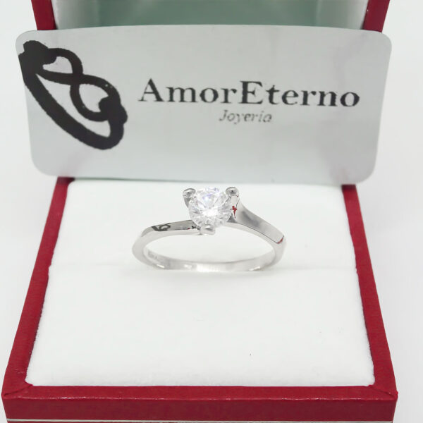 Amor Eterno - Anillo Lucky / Oro 14k Sólido / Blanco - Imagen 5