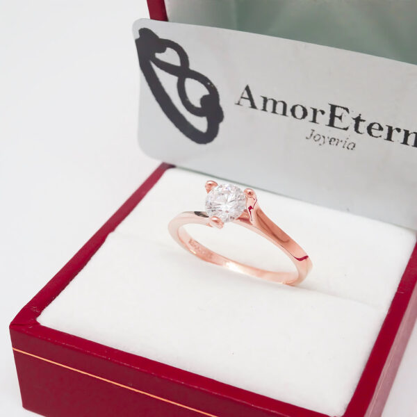 Amor Eterno - Anillo Lucky / Oro 10k Sólido / Rosa - Imagen 6