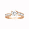 Amor Eterno - Anillo Elenna / Oro Sólido 10k / Rosa