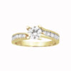 Amor Eterno - Anillo Elenna / Oro Sólido 14k / Amarillo