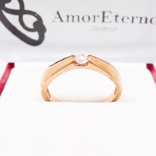 Amor Eterno - Anillo Nikki / Oro Sólido 10k / Rosa - Imagen 5