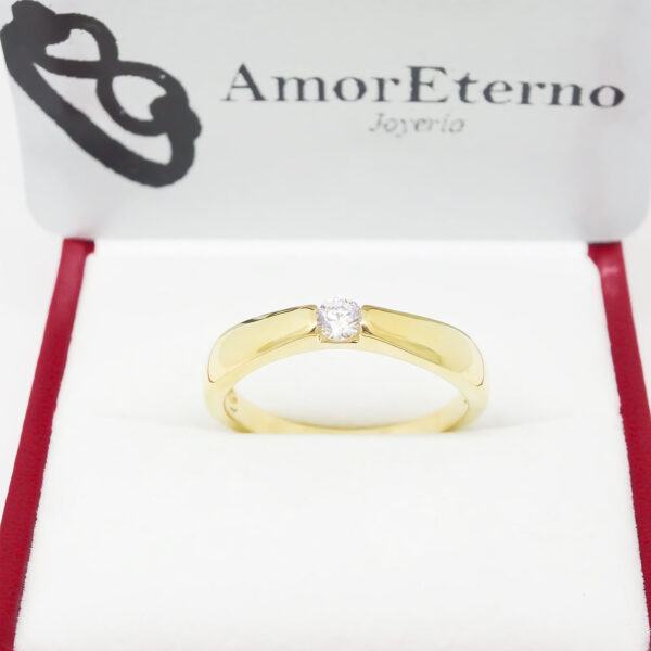 Amor Eterno - Anillo Nikki / Oro Sólido 10k / Amarillo - Imagen 5