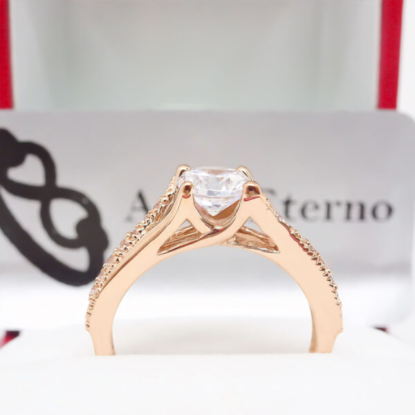 Amor Eterno - Anillo Victoria / Oro 10k Sólido / Rosa - Imagen 7