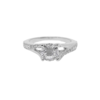 Amor Eterno - Anillo Victoria / Oro 10k Sólido / Blanco