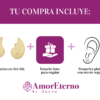 Amor Eterno - Broqueles Gota Chico / Aretes Oro Sólido 10k - Imagen 8