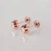 Amor Eterno - Broqueles Hongo / Aretes / Oro Sólido 10k / Rosa - Imagen 7