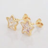 Amor Eterno - Broqueles Estrella Bisel / Aretes Oro 10k - Imagen 7
