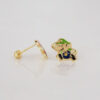 Amor Eterno - Broqueles Mario Bros Toad / Aretes Oro 10k / Mario y Luigi - Imagen 6