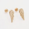 Amor Eterno - Broqueles Alas Ángel Arcangel Aretes / Oro 10k - Imagen 5