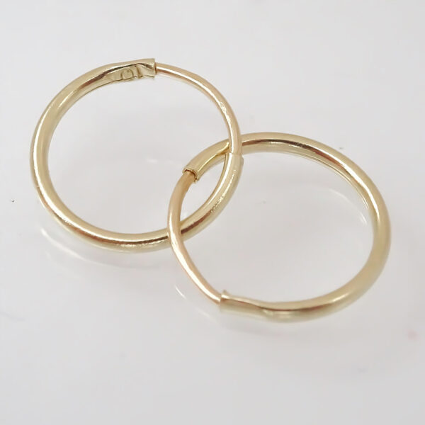 Amor Eterno - Arracadas / Piercing / Aretes / Oro 14k / 7mm / Amarillo - Imagen 7