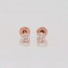 Amor Eterno - Broqueles Diamante Natural 0.06cts Oro 14k / Rosa - Imagen 4