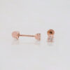 Amor Eterno - Broqueles Diamante Natural 0.06cts Oro 14k / Rosa - Imagen 6
