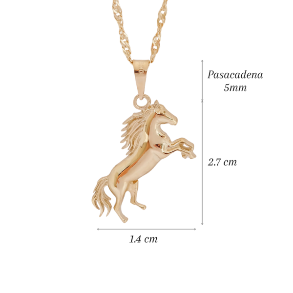 Amor Eterno - Dije Caballo Elegante / Oro Sólido 10k - Imagen 2