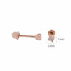Amor Eterno - Broqueles Diamante Natural 0.06cts Oro 14k / Rosa - Imagen 2