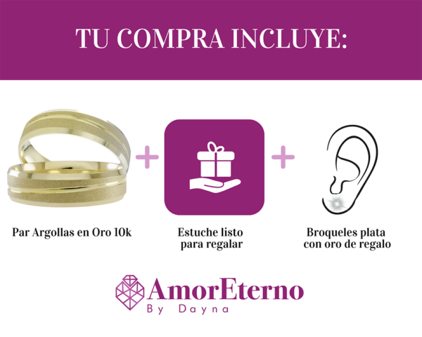 Argollas Encanto 5mm 10k - Imagen 7