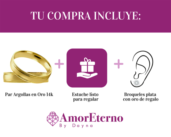 Argollas Fortuna 14k - Imagen 7