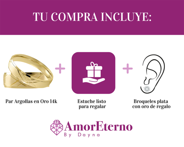 Argollas Magic 14k - Imagen 7