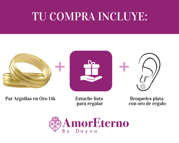 Argollas Lazo 14k - Imagen 7