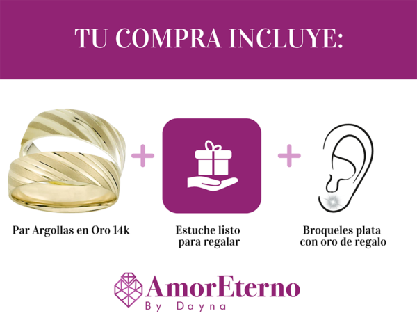 Argollas Nafi 14k - Imagen 7