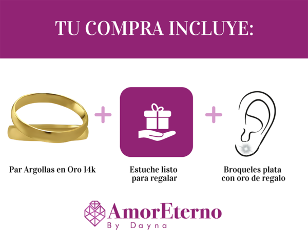 Argollas Amor 14k - Imagen 7