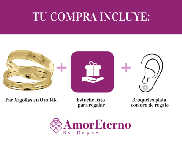 Argollas Kori 14k - Imagen 7