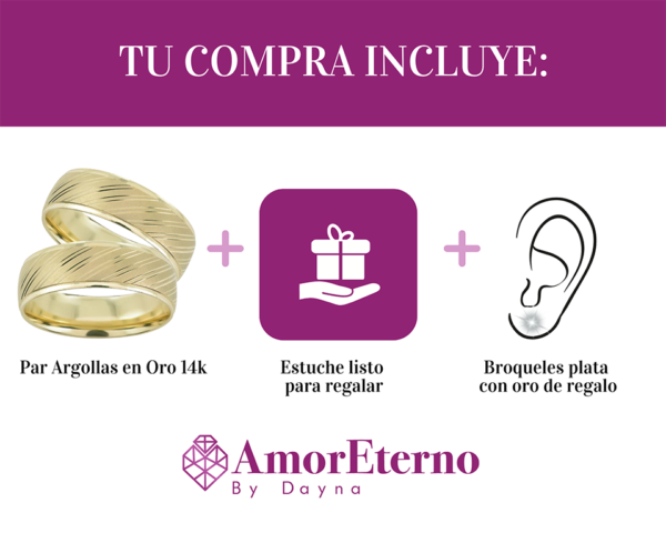 Argollas Destello 14k - Imagen 7