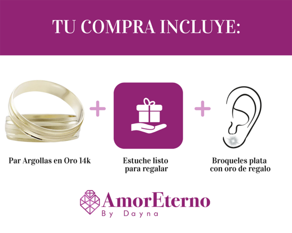 Argollas Princess 14k - Imagen 7