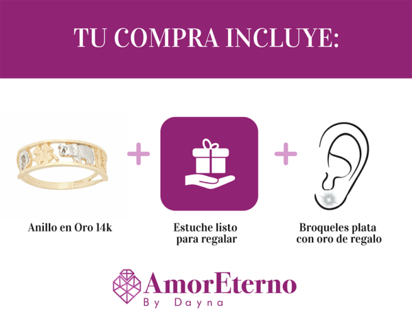 Anillo Buena Suerte Angosto 14K - Imagen 11