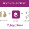 Amor Eterno - Broqueles Gota Grande Diamantada / Oro 10k - Imagen 9