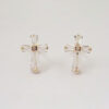Amor Eterno - Broqueles Cruz Reflection Aretes / Oro 10k - Imagen 4