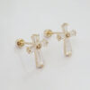 Amor Eterno - Broqueles Cruz Reflection Aretes / Oro 10k - Imagen 5