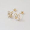 Amor Eterno - Broqueles Cisne Aretes / Oro 10k - Imagen 7