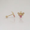 Amor Eterno - Broqueles Abeja Premium / Oro 10k - Imagen 6