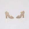 Amor Eterno - Broqueles Zapatilla Cenicienta Disney /oro 10k - Imagen 4