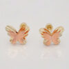 Amor Eterno - Broqueles Mariposa 3d Amrós Aretes / Oro 10k - Imagen 8