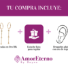 Amor Eterno - Arracadas Colgantes 3 Oros / Aretes 10k / Amarillo - Imagen 10