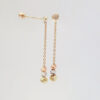 Amor Eterno - Aretes Colgantes Bisel Bolitas / Oro 10k - Imagen 6
