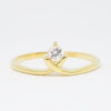 Amor Eterno - Solitario Corona Diana / Oro Sólido 10k - Imagen 3