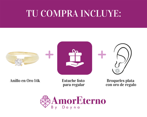 Amor Eterno - Anillo Démeter / Oro 14k Sólido - Imagen 8