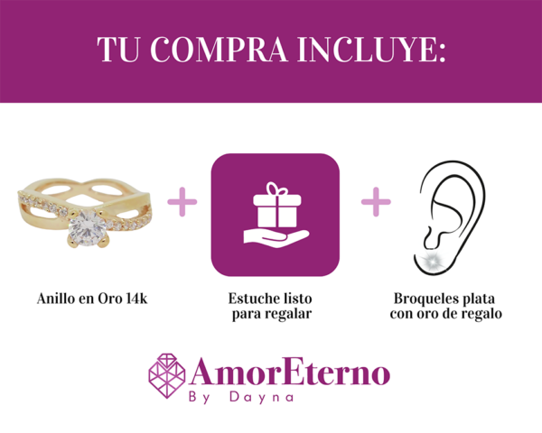 Amor Eterno - Anillo Infinity Universe / Oro 14k Solido - Imagen 9