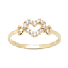 Amor Eterno - Anillo Corazón Flechado / Oro Sólido 10k