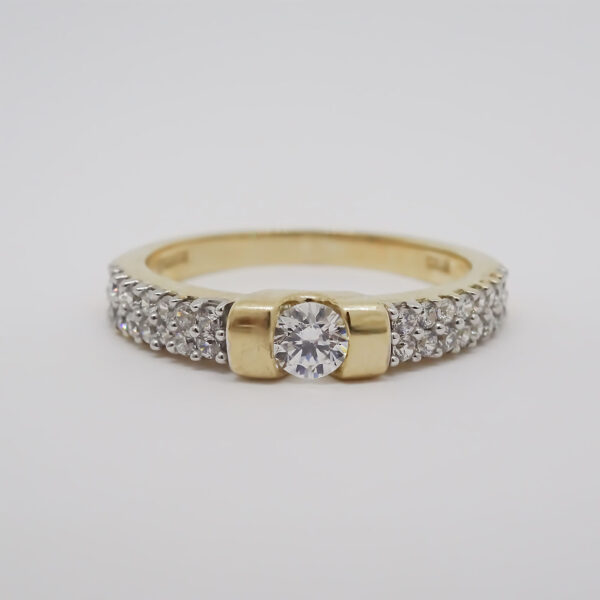 Amor Eterno - Solitario Hermoso / France / Oro 14k Solido - Imagen 3