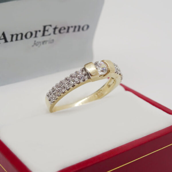 Amor Eterno - Solitario Hermoso / France / Oro 14k Solido - Imagen 4